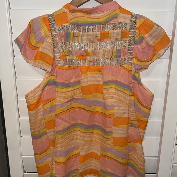 Karlie Multicolor Striped Top NWOT - Picture 6 of 11